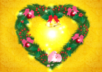 Christmas-Heart Hiiragi (frame) Decorative frame image