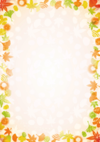 Vertical frame of fashionable autumn leaves (Maple) -Autumn
