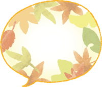 用气球包围的装饰框/秋天