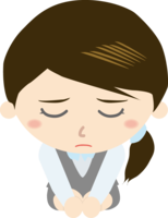 銀行員受付女性