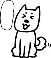Sitting balloon White dog-Cute (year of the dog)