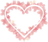 Sakura frame frame surrounded by a cute heart shape