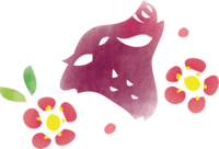 Sakura and wild boar-Fashionable and cute 2019 year of the pig