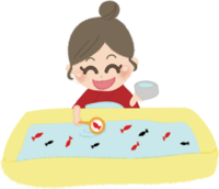 Cute goldfish Girl in a yukata to save / festival