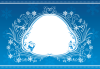 Christmas (snowflake) frame Fashionable frame decoration