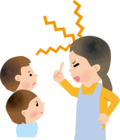 子供を叱る保育士