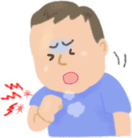 喉が痛い男性／医療／健康