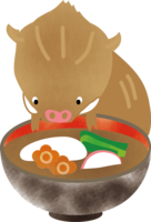 Zoni and wild boar-fashionable and cute 2019 year of the pig