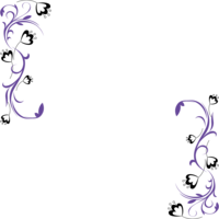 Purple ivy and cute florets Fashionable square decoration frame Frame