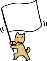 Dog waving a flag-Year 2018 Cute