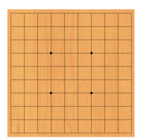 Bright wood grain shogi board