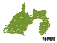 静岡県(市区町村別)の地図