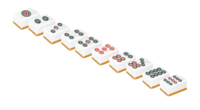 Mahjong-Three-dimensional pins (tsutsuko) tiles