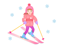 滑雪的女性