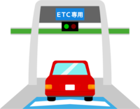 ETC gate of the road