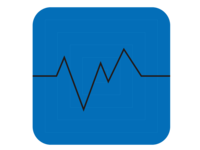 Illustration icon with the image of heart rate