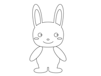 Coloring material-Cute rabbit