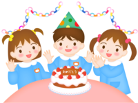 Birthday celebration in kindergarten (boy)