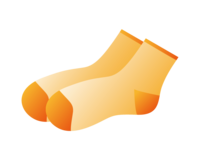 オレンジ色の靴下素材
