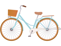 清爽浅蓝色的自行车