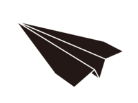 紙飛行機のシルエット