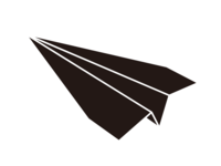 Paper airplane silhouette