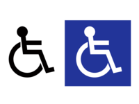 Wheelchair mark illustration-Silhouette material