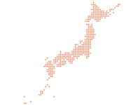 圆点的日本地图(矢量数据)