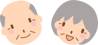 Smiley old couple