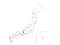 Japanese map and Shiga prefecture