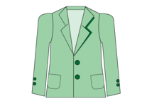 緑色のジャケット素材