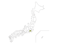 日本地图和神奈川县