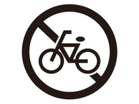 Bicycle parking prohibition mark
