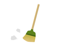 Cleaning-Sweeping with a broom