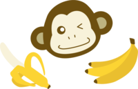 Monkey face and banana