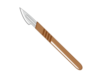 Surgical scalpel (brown)
