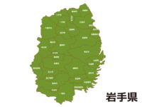 岩手県(市町村別)の地図