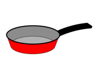 Red frying pan material