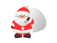 Santa Claus material in a standing position