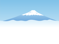 雲海と富士山素材