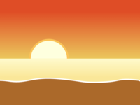 夕焼けの砂浜-ビーチ