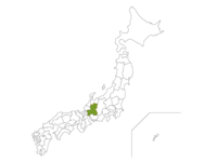 日本地図と岐阜県