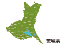 茨城県(市町村別)の地図