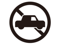 Vehicle entry prohibition mark