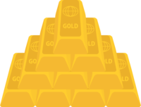 Stacked gold bars