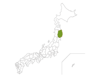 日本地图和岩手县
