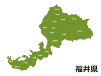 福井県(市町村別)の地図