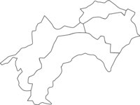 四国地方の白地図(ベクターデータ)