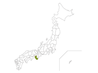 Japanese map and Wakayama prefecture
