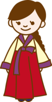 Woman wearing Korean costume Chima jeogori